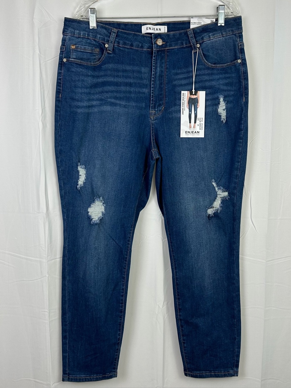 *NEW* Enjean Denim Mid-Rise Ankle Length Skinny Jeans Size 3X